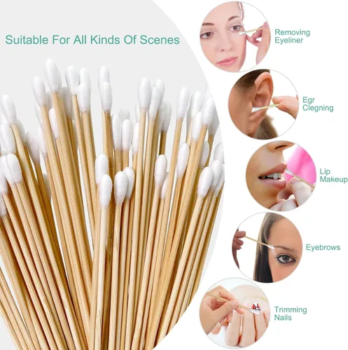 Miniatura 2 de 6 Inch Long Cotton Swabs, Pointed/Round Tips for Detail Cleaning, Gun Cleaning Supplies, Keyboard, Electronics, Crafts and Hard-to-Reach Areas