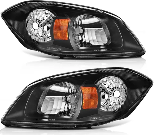 Miniatura 9 de Conjunto de faros delanteros para Chevy Avalanche 1500 2003-2006 para Avalanche 2500 03-06 para 1500 Classic 2007 carcasa negra reflector ámbar