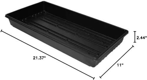 Miniatura 2 de Bandejas 1020 - Resistentes sin agujeros, paquete de 100, para iniciador de semillas de propagación, germinación de plantas, plántulas, microverdes