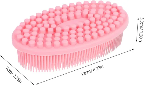 Miniatura 2 de Ipetboom Cepillo de baño sensorial de silicona para niño y niña, exfoliante de doble cara, peine de masaje suave para estimulación táctil