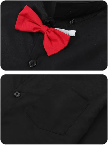 Miniatura 32 de A&J DESIGN Conjunto de ropa formal para niños pequeños con tirantes y tirantes
