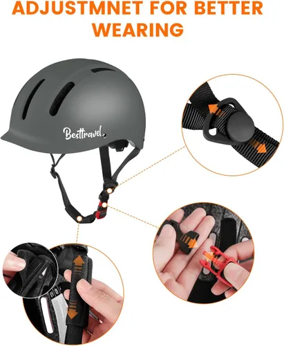 Miniatura 6 de Besttravel Casco de patineta, cascos de bicicleta de ajuste, multideporte, patinaje, longboard, casco de viaje para hombres y mujeres Medium