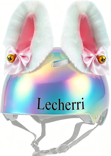 Miniatura 10 de Orejas de gato para casco, orejas de zorro con campana, accesorios para casco de campana, 2 unidades, diseño reutilizable (casco no incluido)
