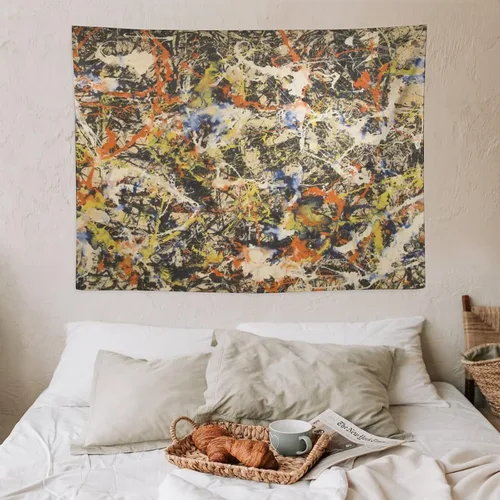 Miniatura 7 de Jackson Pollock, galería de arte en Buffallo, tapiz de arte abstracto, tapices, pintura de poliéster, regalo de sala de estar, impresiones