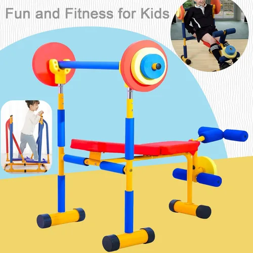 Miniatura 7 de Fun and Fitness Equipo de bicicleta estática para niños, equipo de ejercicio ajustable para niños y fitness, equipo de entrenamiento para niños
