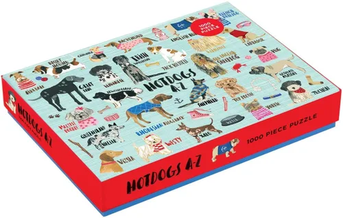 Miniatura 8 de Mudpuppy A-Z Rompecabezas de 1000 piezas, Perros calientes