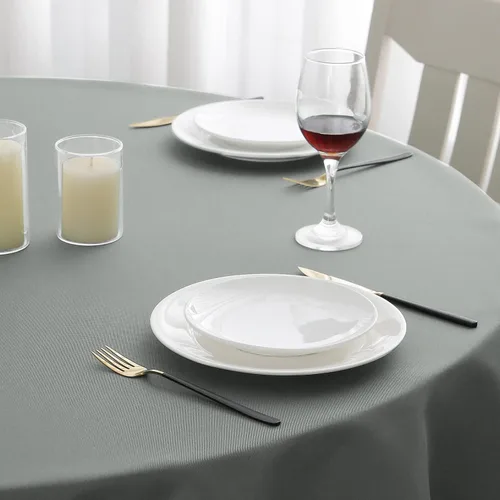 Miniatura 6 de Romanstile Mantel redondo impermeable, resistente a las manchas y sin arrugas, para cocina, comedor, fiesta, boda