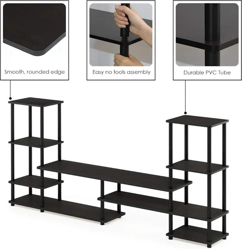 Miniatura 70 de Furinno 11191BK THE Centro de Entretenimiento Soporte para TV, Negro