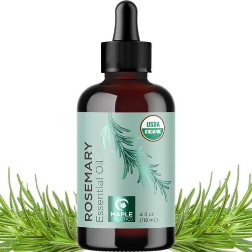 Miniatura 10 de Aceite de romero orgánico certificado para el cabello, aceite esencial de romero orgánico puro USDA para cabello, piel y uñas, además