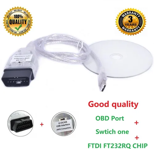 Miniatura 6 de Antibreak cable inpa k d can k+ can ediabas USB obd2 kcan dcan Interfaz Interruptor OBDii para BMW (switch2)