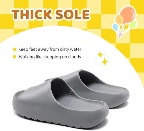Miniatura 16 de Sandalias acolchadas para mujeres, hombres y niños, cómodas, antideslizantes, suaves, impermeables, para baño, ducha, sandalias acolchadas de suela