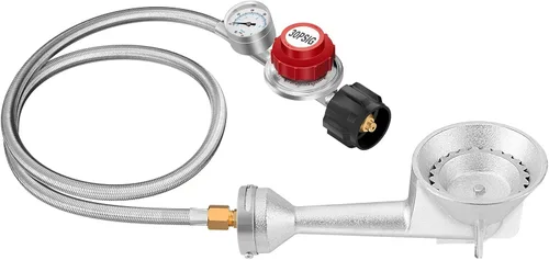 Miniatura 10 de Quemadores de gas propano de hierro fundido de alta presión, quemador de cocina de propano con regulador de propano ajustable de alta presión de 20