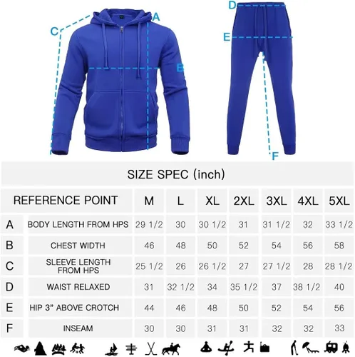 Miniatura 7 de Zusmen Chándal para hombre, chamarras y pantalones de 2 piezas