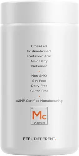 Miniatura 9 de Codeage Suplemento multicolágeno + con vitamina C, biotina de 5000 mcg, ácido hialurónico, baya amla, bioperina, 5 tipos de colágeno alimentado
