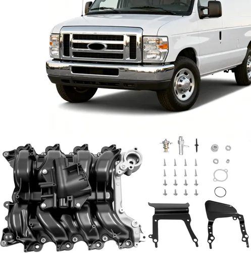 Miniatura 7 de Colector de admisión superior con junta, conjunto de colector de admisión Ford F-150 2007-2008 Lobo 2007-2011 E-150 2007-2008 E-250 2007-2008 4.2L