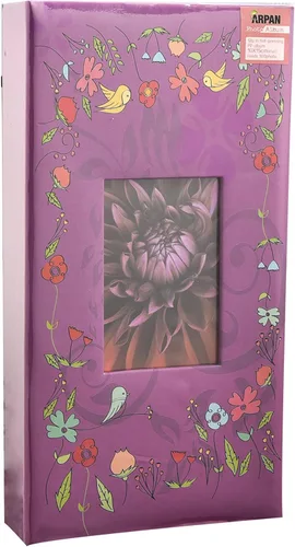 Miniatura 9 de Arpan Álbum de fotos de diseño 6x4 con 300 bolsillos (negro floral)