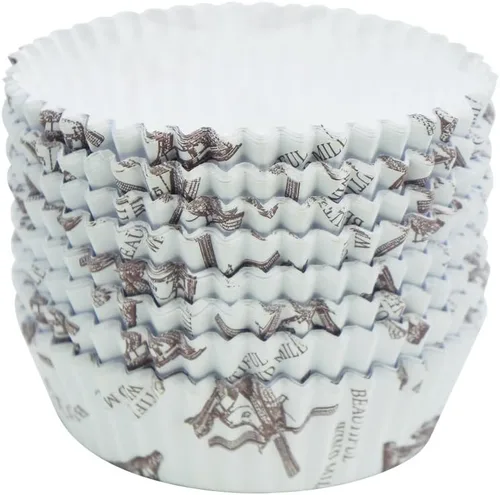 Miniatura 5 de Taza de papel antiadherente desechable con volantes y forma redonda, paquete de 100 (3.5 pulgadas)