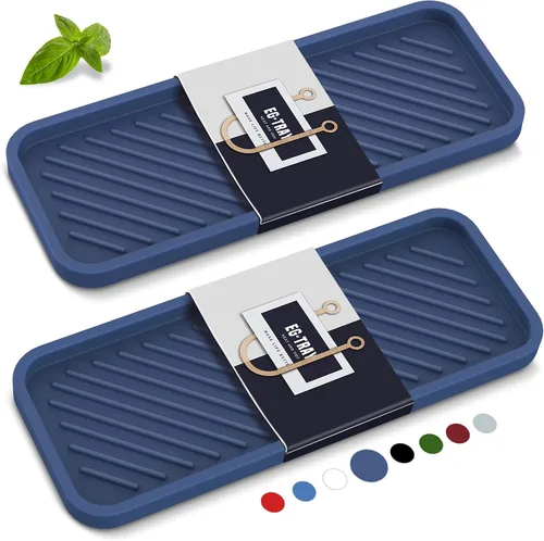 Miniatura 17 de EG-SIPRO Bandeja Organizadora de Fregadero de Cocina, Soporte para Esponja para Fregadero de Cocina Bandeja de Mostrador de Baño Portaesponjas