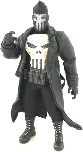 Miniatura 3 de Abrigo negro hecho a mano en miniatura a escala 1/12 para Marvel Legends Mezco Punisher Nick Fury Figura