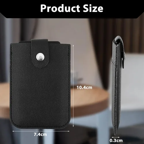 Miniatura 4 de Bewudy Cartera tipo extraíble para tarjetas de crédito, de cuero apilado, con bloqueo RFID, funda para tarjetas de crédito, múltiples ranuras