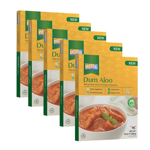 Miniatura 8 de Ashoka Comidas indias tradicionales 1932, curry de verduras mixtas veganas, platos principales listos para comer para microondas, Shahi Navratan