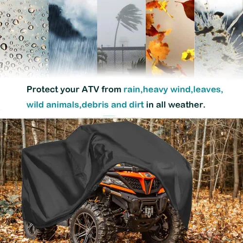 Miniatura 9 de QYMOTO Cubierta para ATV, Cubierta grande para ATV XL 2-UP, Universal para 4 ruedas Quad Durable Impermeable al Aire Libre Protección Completa