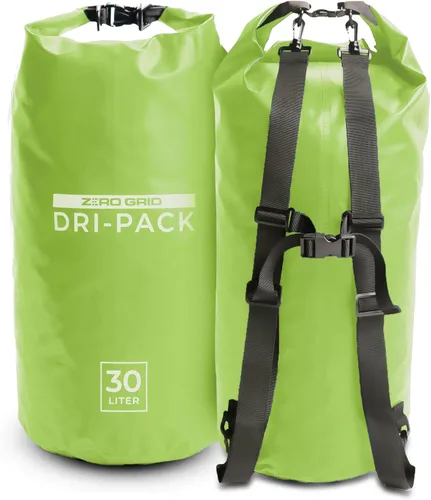 Miniatura 12 de Zero Grid Bolsa seca impermeable – La bolsa de secado flotante se mantiene seca tamaños de 10L/20L/30L/40L para mochileros, kayak, canotaje, Tiger