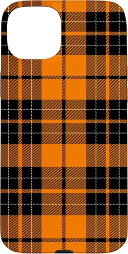 Miniatura 9 de Otoño cuadros naranja y negro patrón patrón caso para iPhone 17