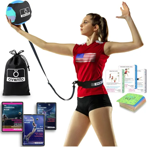 OVANTO Volleyball Training Equipment Aid – Adjustable Practice Volleyball Kit