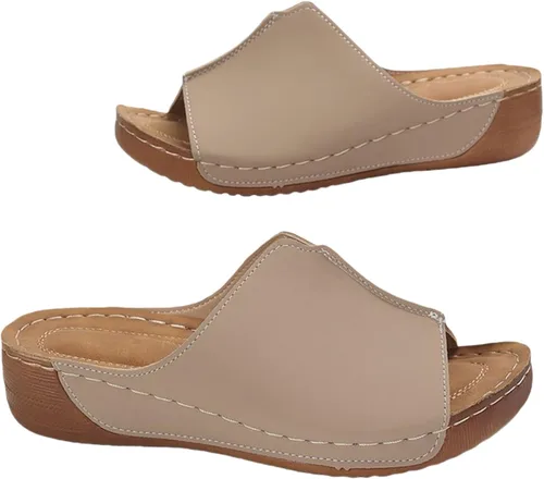 Miniatura 10 de Sandalias ortopédicas para mujer con soporte para el arco, cómodas sandalias ortopédicas de verano con puntera abierta Negro