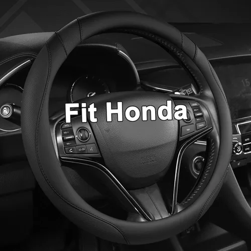 West Llama - Funda personalizada para volante de automóvil para Honda (Negro)