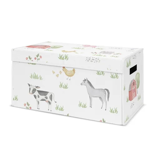 Miniatura 10 de Sweet Jojo Designs Woodland Bear Racoon - Caja de almacenamiento pequeña de tela para niños o niñas, para guardería o habitación de niños