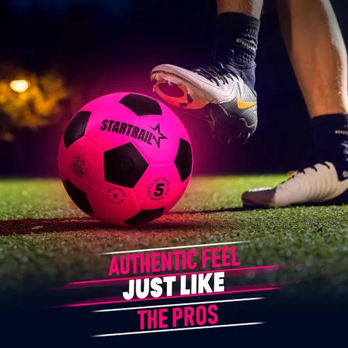 Miniatura 7 de Pelota de fútbol que brilla en la oscuridad Regalo deportivo para niñas de 6 a 15 años Pelota LED iluminada con 3 baterías extra y bomba