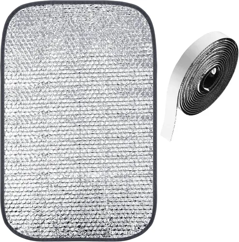 Frienda Rollo de aislamiento reflectante para ventana de caravana, 16 pulgadas x 2 pies, doble papel de aluminio con burbujas de calor, sombra