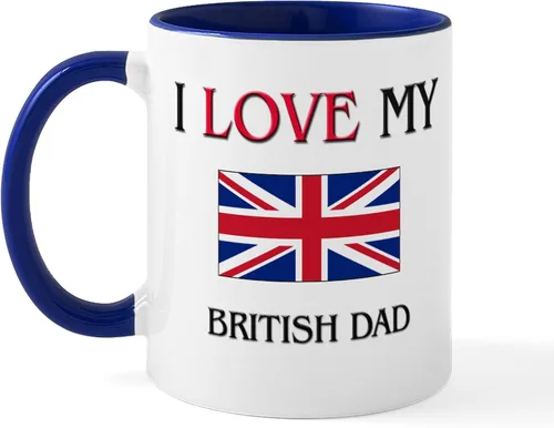 Miniatura 48 de CafePress Born American, British By Hea Taza de café de cerámica de 11 oz (11.0 fl oz)
