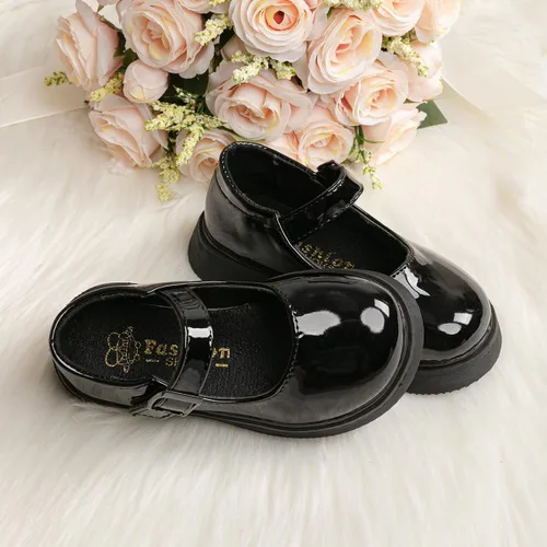 Miniatura 5 de KIDSUN Zapatos de vestir para niño y niña, cómodos zapatos Oxford con cordones para uniforme escolar, mocasines planos (bebé/niño pequeño) E-negro