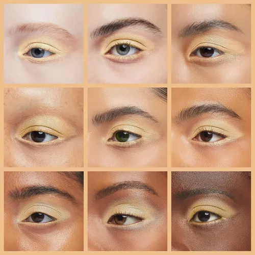 Miniatura 3 de Paleta de polvo de sombra para maquillaje de ojos, Mallofusa, opcional 12 colores metálicos, Estándar Sol dorado