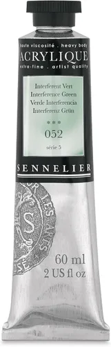 Miniatura 49 de Sennelier Acrílico para artistas extrafinos, 2.0 fl oz, luz verde cromo S3