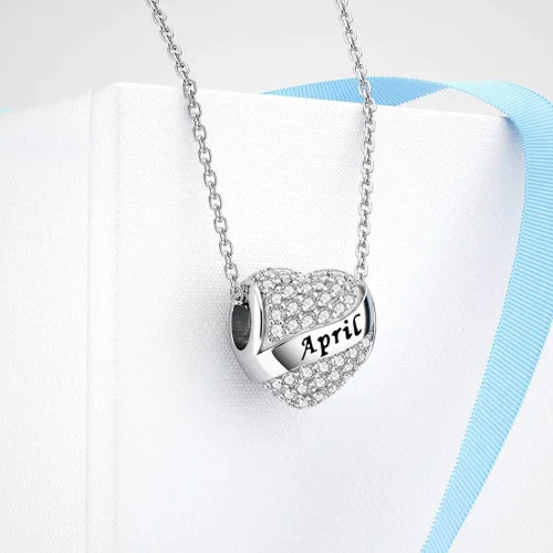 Miniatura 3 de Abalorio Dalaran de plata de ley 925 con forma de corazón, para brazalete, feliz cumpleaños, para mujer