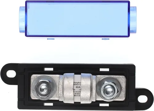 Miniatura 3 de ZOOKOTO Bloque de Fusibles 150VDC IR10KA 80A Clase T con Portafusible de 80 Amperios, Compatible con Inversores y Aparatos de Alta Potencia