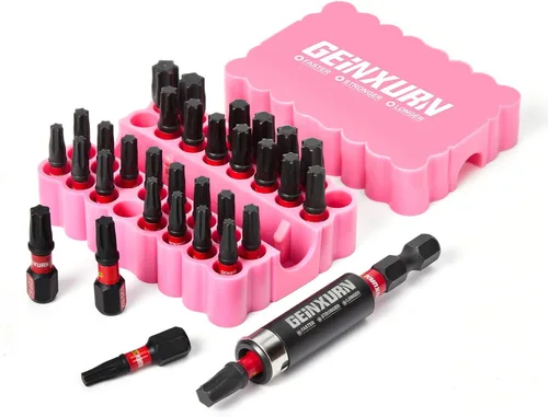 Miniatura 15 de Geinxurn Juego de puntas de destornillador de impacto, 99 piezas de 1 "/2 "multi cabeza magnética S2 puntas de destornillador de acero