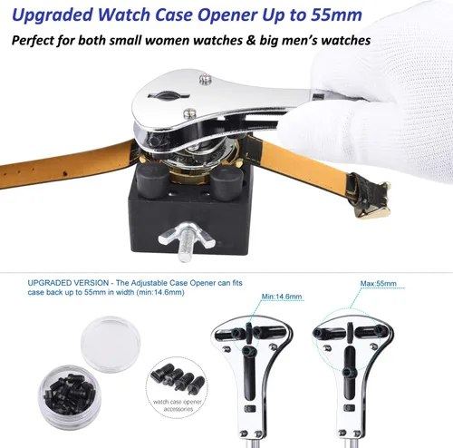 Miniatura 3 de Longruner Kit de reparación de relojes, plateado (LET017-US)
