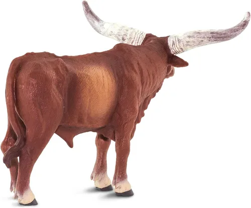 Miniatura 7 de Safari Ltd. Watusi Figura de toro – Figura detallada de vaca de plástico de 6 pulgadas – Juguete educativo de animales de granja para niños, niñas
