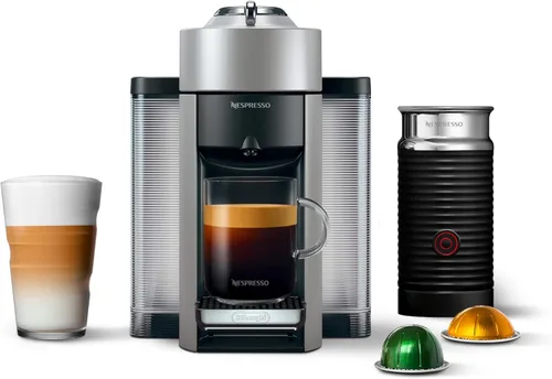 Miniatura 16 de Máquina de café y espresso Nespresso Vertuo de De'Longhi, color negro piano con espumador de leche Aeroccino Negro (Piano Black)