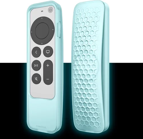 Miniatura 12 de Fintie Funda protectora 2 en 1 para Apple TV Siri Remote y AirTag 2021 2022, ligera, antideslizante, a prueba de golpes, para control remoto Apple