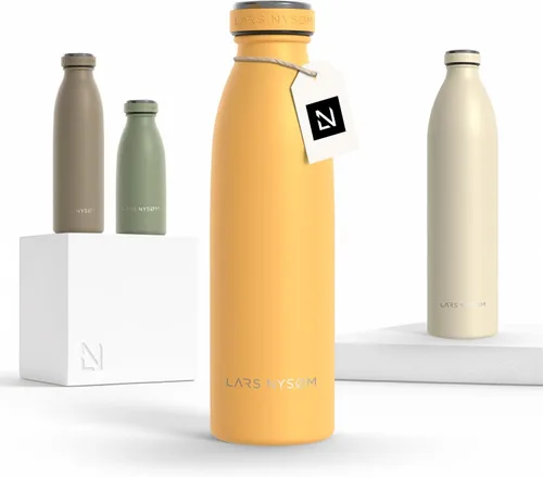Miniatura 10 de LARS NYSØM Botella de agua XL de acero inoxidable aislada 12oz 17oz 25oz 34oz 51oz Botella térmica aislada para bebidas calientes y frías Azul