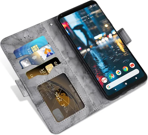 Miniatura 4 de Asuwish Funda compatible con Google Pixel 2 XL y protector de pantalla de vidrio templado, accesorios para celulares, ranura para tarjetero, función
