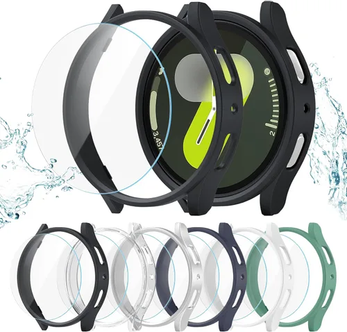 Miniatura 16 de Pack de 12 fundas para Samsung Galaxy Watch 6 de 40 mm, protector de pantalla con cubierta de policarbonato duro y película protectora de vidrio