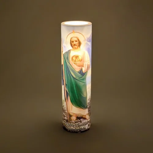 Miniatura 7 de Vela LED de oración de devoción sin llama Saint Jude