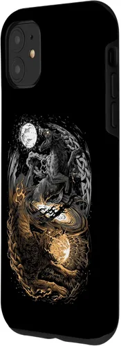 Miniatura 2 de Funda para iPhone 11 Viking Wolf Norse Mythology Pagan Ragnarok Wolves